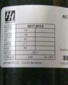 PT DRIVE,1' MACHINE,60RPM,W/CHAIN AND SPROCKET,120V,1PH,60HZ